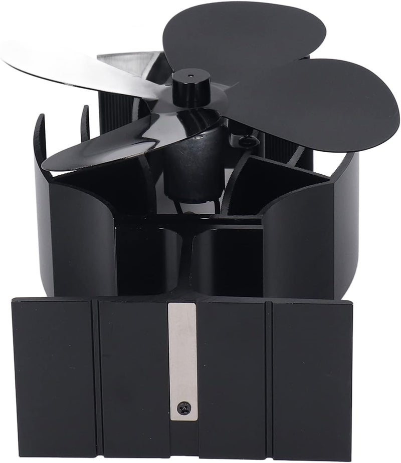 woobles Heat Powered Stove Fan, 4 Blades Heat Powered Strong Airflow 1500rpm Low Noise Wood Stove Fan, Wood Buring Stove Fan - Image 4